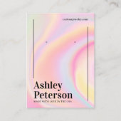 モダンガーリー大理石レインボースクリプトイヤリング表示 名刺 (正面)