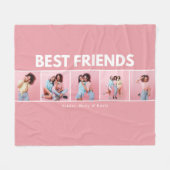 モダンガーリー数々のフォトスクリプトトレンディー フリースブランケット (正面(横))