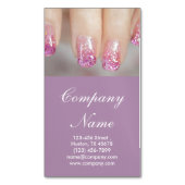 モダンガーリー美しいサロンファッションネイルアーティスト マグネット名刺 (正面縦)