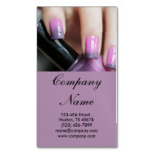 モダンガーリー美しいサロンファッションネイルアーティスト マグネット名刺 (正面縦)