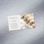 モダンガーリー美しいサロン金属ネイルアーティスト マグネット名刺 (インサイチュ)