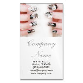 モダンガーリー美しいネイルアーティストネイルサロン マグネット名刺 (正面縦)