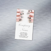 モダンガーリー美しいネイルアーティストネイルサロン マグネット名刺 (インサイチュ)