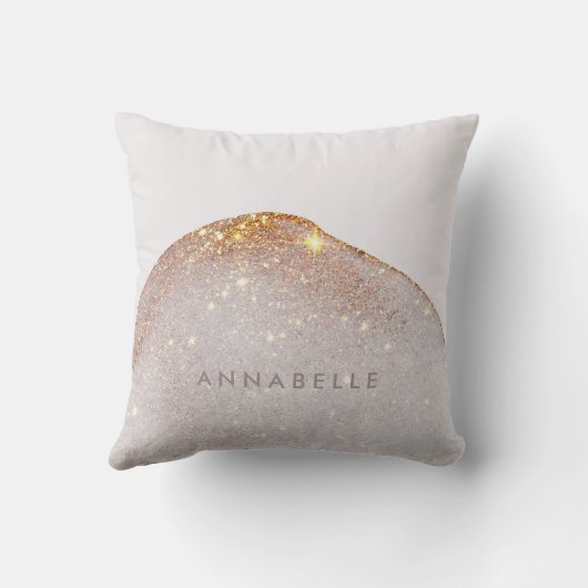 モダンガーリー金ゴールドの色のシンプル形エレガント式 クッション (裏面)