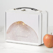 モダンガーリー金ゴールドの色のシンプル形エレガント式 メタルランチボックス (インサイチュ)