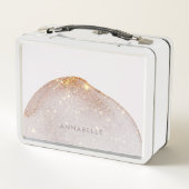 モダンガーリー金ゴールドの色のシンプル形エレガント式 メタルランチボックス (裏面)