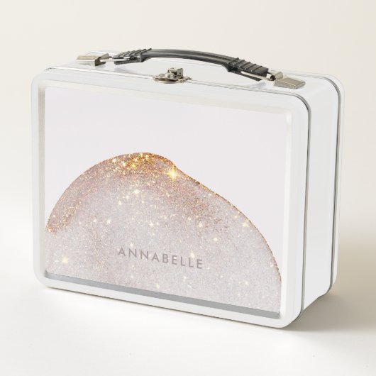 モダンガーリー金ゴールドの色のシンプル形エレガント式 メタルランチボックス (正面)