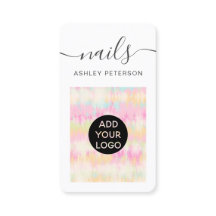 モダンガーリーboho pastel絞り染め爪、 ネイルスクリプト