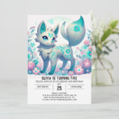 モダンガールオオカミデジタルバースデー 招待状 (スタンド正面)