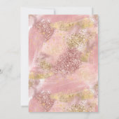 モダンガールズ グラムスパパーティ 偽のローズゴールド グリッター 招待状 (裏面)