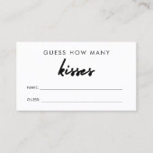 モダンキスブライダルシャワーゲームカード数 名刺 (正面)