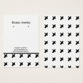 モダンキス白黒パターンのイヤリングの背景 (正面&裏面)