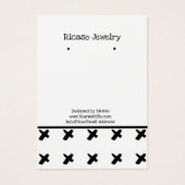 モダンキス白黒パターンのイヤリングの背景 (正面)