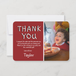 モダンキッズ フォト バースデー | サンクス カード