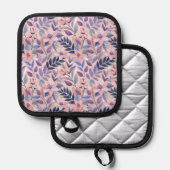 モダンキッチンに最適なボタニカルAI フラワーポットホルダー 鍋敷き (正面/裏面)