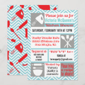 モダンキッチン ブライダルシャワー 招待状 (正面/裏面)