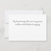 モダンキツネイン冬の森クリスマスホリデーカード ノートカード (裏面)