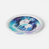 モダンキツネウッドランド誕生日 ペーパープレート (アングル)