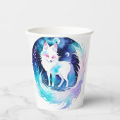 モダンキツネウッドランド誕生日 紙コップ (正面)