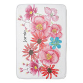 モダンキツネパーソナライズされたディアチャイルドレンスルーム バスマット (正面縦)