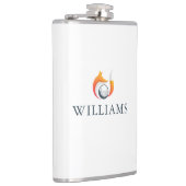 モダンキツネ及びゴルフボパーソナライズされたール名 フラスク (右)