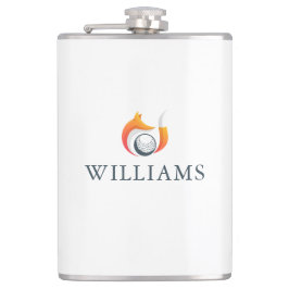 モダンキツネ及びゴルフボパーソナライズされたール名 フラスク