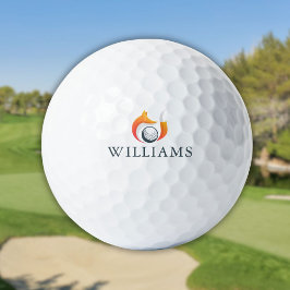 モダンキツネ名とパーソナライズされた球名 ゴルフボール