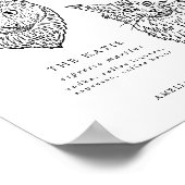 モダンキャット シグネチャードリンク ウェディング ペット バーサイン ポスター (角)