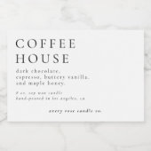 モダンキャンドルラベル または 食品ラベル フードラベル (シングルラベル)