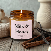 モダンキャンドル製品パッケージング ブラッシュピンク スクエアシール