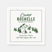 モダンキャンピング ブライズパーティー スタンダードカクテルナプキン (正面)