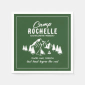 モダンキャンピング ブライズパーティー スタンダードカクテルナプキン (正面)