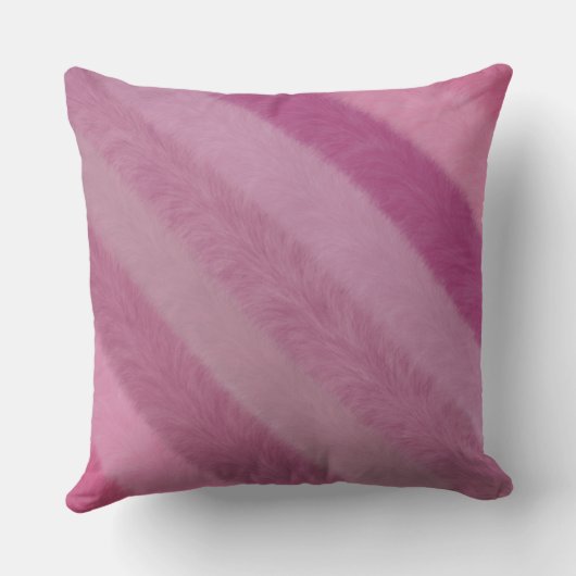 モダンキュイガーリーピストライプンクの毛皮パーソナライズされた クッション (裏面)