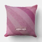 モダンキュイガーリーピストライプンクの毛皮パーソナライズされた クッション (正面)