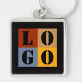 モダンキュイパーソナライズされたギフトブラックシンプル キーホルダー (正面)