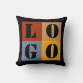 モダンキュイパーソナライズされたギフトブラックシンプル クッション (正面)