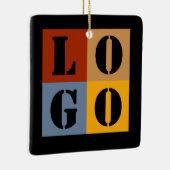 モダンキュイパーソナライズされたギフトブラックシンプル セラミックオーナメント (右)