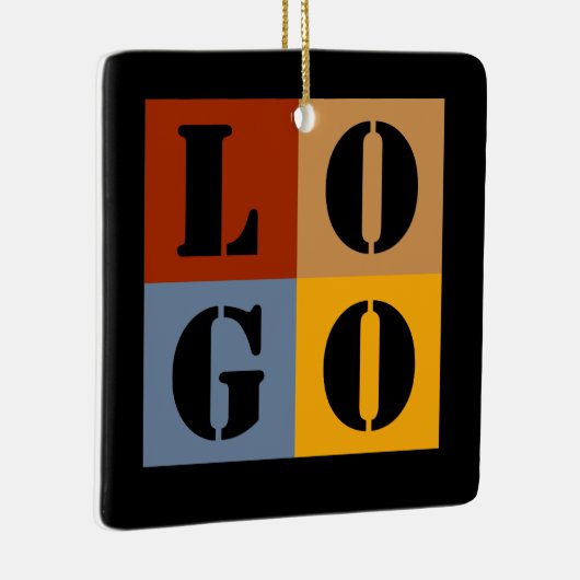 モダンキュイパーソナライズされたギフトブラックシンプル セラミックオーナメント (右)