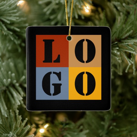 モダンキュイパーソナライズされたギフトブラックシンプル セラミックオーナメント (ツリー)