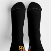 モダンキュイパーソナライズされたギフトブラックシンプル ソックス (上部)