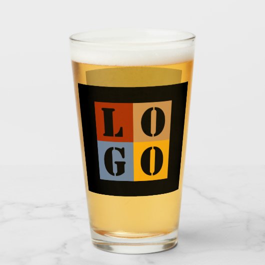 モダンキュイパーソナライズされたギフトブラックシンプル タンブラーグラス (ドリンク正面)