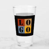 モダンキュイパーソナライズされたギフトブラックシンプル タンブラーグラス (正面)