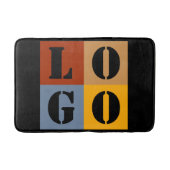 モダンキュイパーソナライズされたギフトブラックシンプル バスマット (正面)