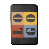 モダンキュイパーソナライズされたギフトブラックシンプル バスマット (正面縦)