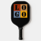 モダンキュイパーソナライズされたギフトブラックシンプル ピックルボールラケット (正面)
