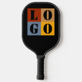 モダンキュイパーソナライズされたギフトブラックシンプル ピックルボールラケット (裏面)