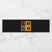 モダンキュイパーソナライズされたギフトブラックシンプル ペットボトルラベル (シングルラベル)