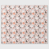 モダンキュイ不気味ハロウィーン誕生日 ラッピングペーパー (フラット)