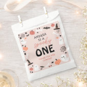 モダンキュイ不気味ワンハロウィンファースト誕生日 フェイバーバッグ (クリップ留めされた状態)