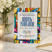 モダンキュビスト100歳の誕生日 招待状